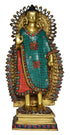 Brass Buddha God Idol Statue 7.8Kg